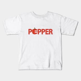 Pepper typography design Kids T-Shirt